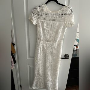 White knit dress